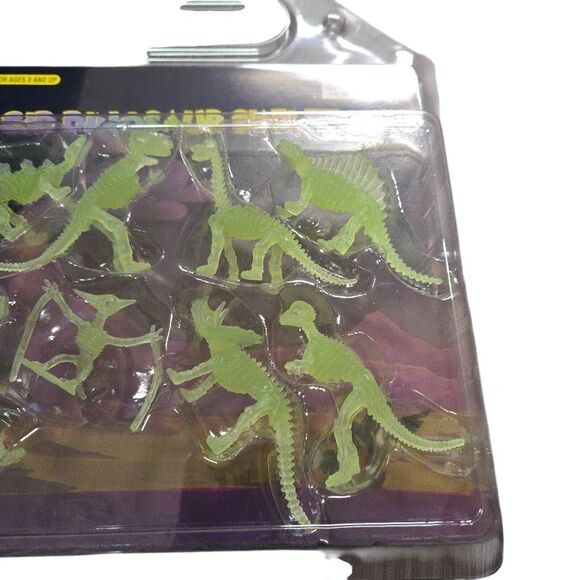 Glow in the Dark Dinosaur Fossils, Set of 8, Glowing Dinosaur Toys - Picture 2 of 3